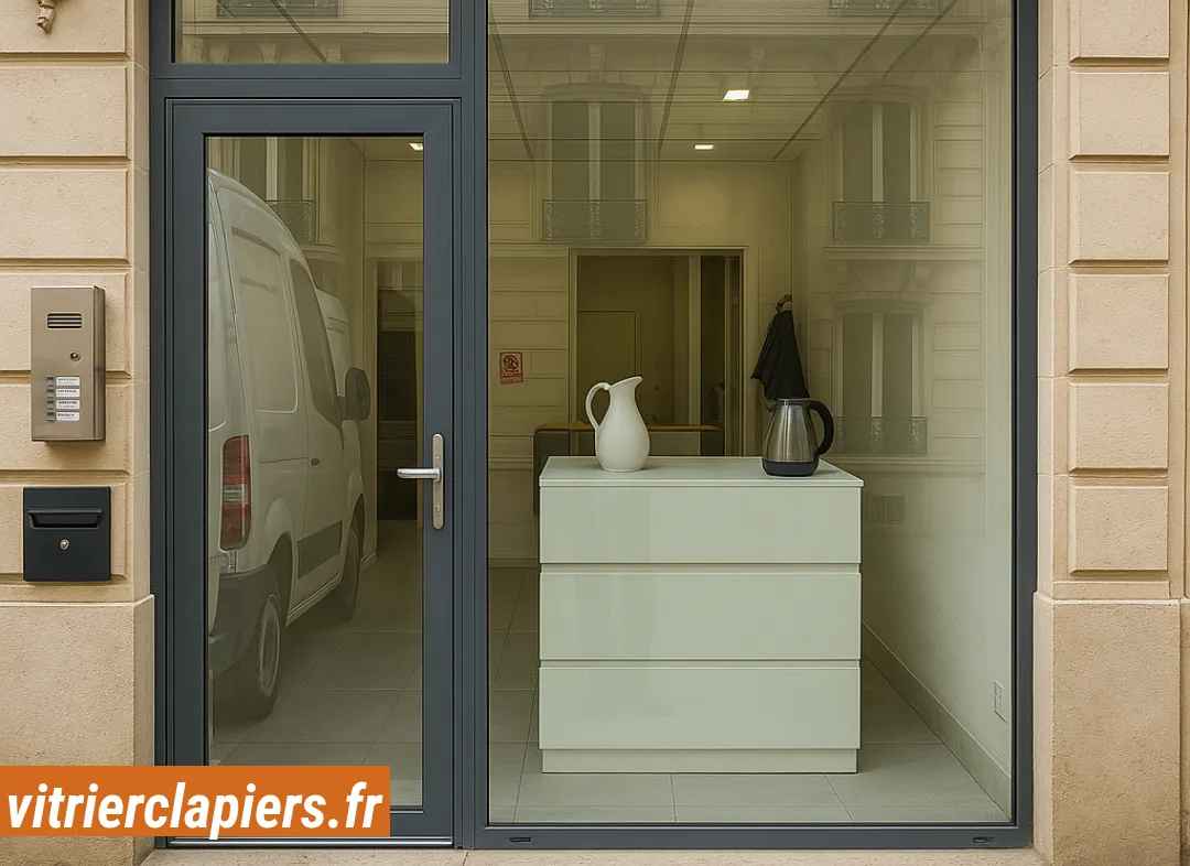 Façade vitrine de magasin en aluminium sur mesure à Clapiers
